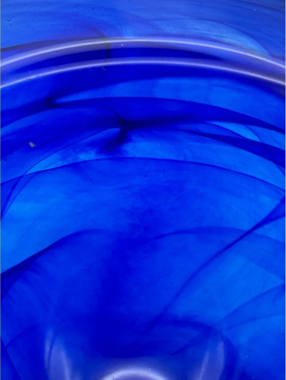 Kosta Boda Cobalt Blue Art Glass Votive Candle Holder w/ Box Sweden